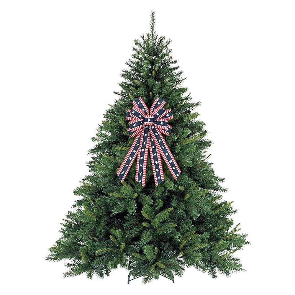 Unisex decorative bow in large size with long ribbons and star pattern for door and wall decoration Bowlift