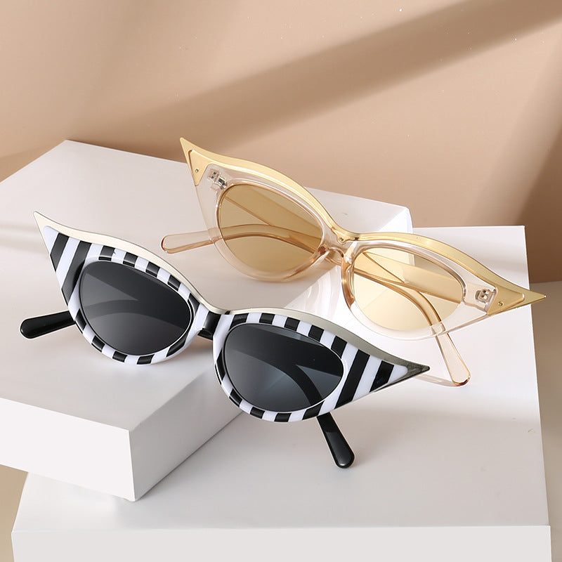 Women's Cat-Eye Sunglasses with Luxurious Metallic Accents Bowlift