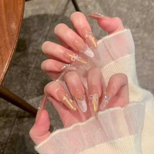 Elegant Press-On Nail Extensions Bowlift