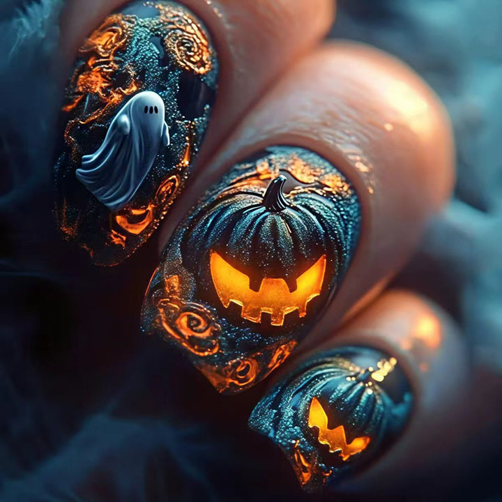 Artificial nails with Halloween design Bowlift
