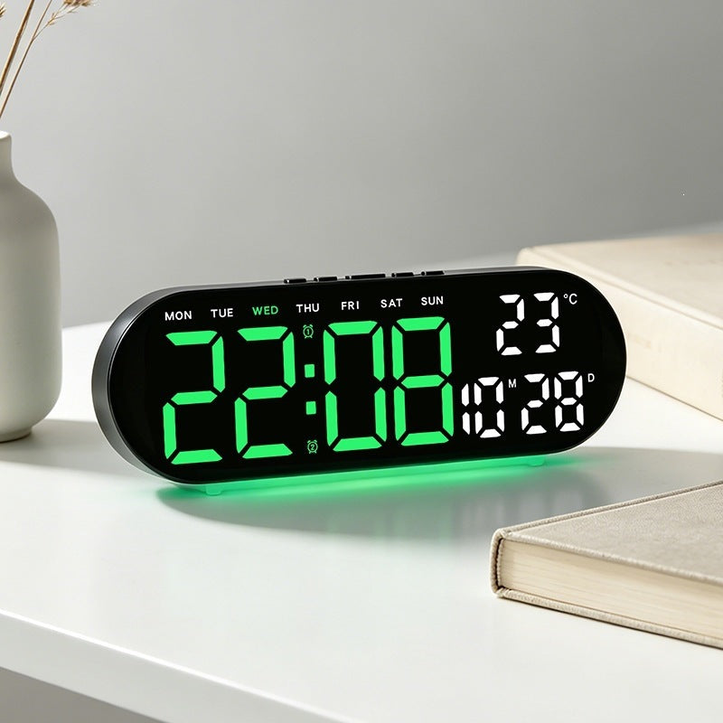 Digital alarm clock with multifunctional LED display and integrated thermometer function Bowlift