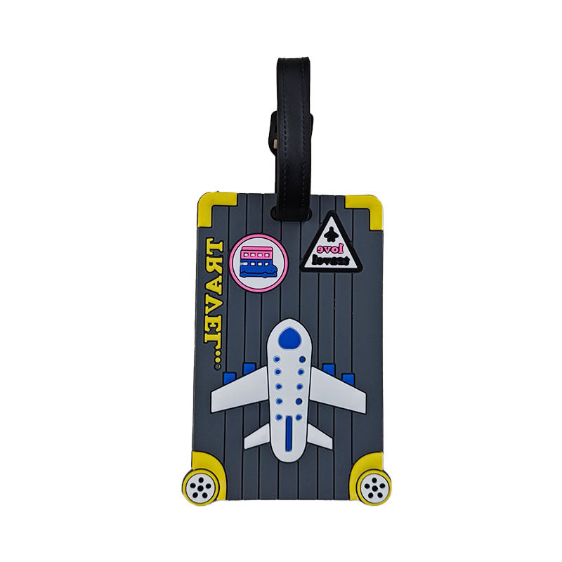 Unisex Luggage Tag in Fun Airplane Design Bowlift