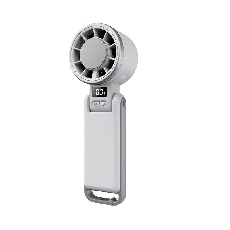 Ladies Portable High-Performance Mini Fan with LCD Display Bowlift