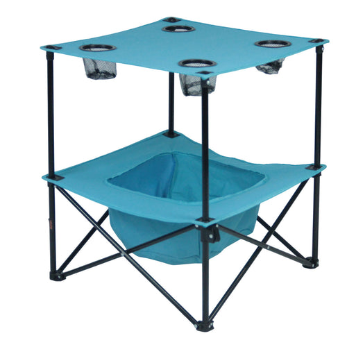 Camping table with integrated cup holders Bowlift