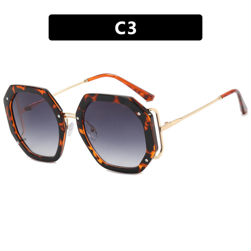 Ladies stylish octagonal sunglasses with UV protection and elegant frame Bowlift