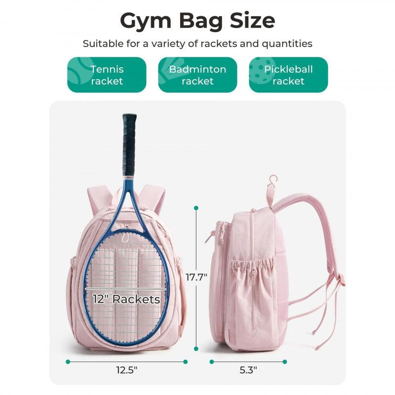 Sporty tennis backpack with shoe compartment and ergonomic carrying system Bowlift