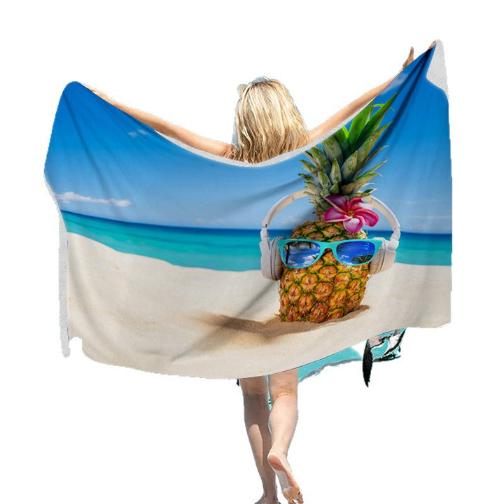 Beach towel with creative surf motif Bowlift