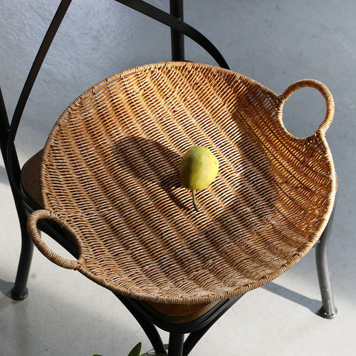 Handwoven Rectangular Storage Basket with Comfortable Handles Bowlift