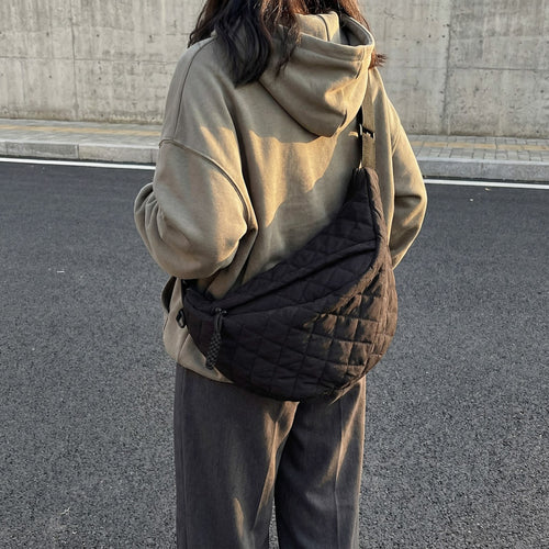Stylish Quilted Sling Bag Bowlift
