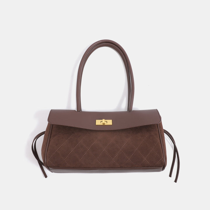 Elegant Quilted Handbag with Detachable Strap