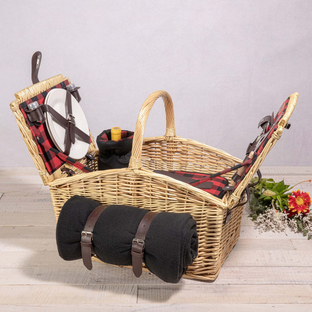 Women's basket for comfortable picnicking with practical lid Bowlift