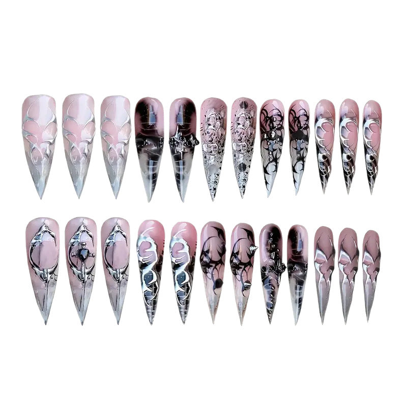 Artistic Gothic Stiletto Press-On Nails Bowlift