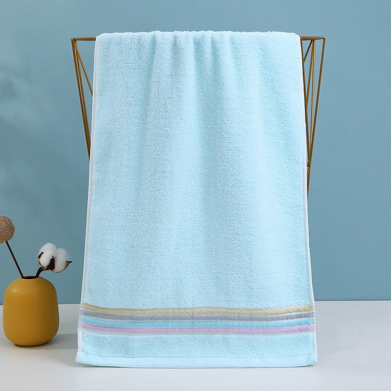 High-Quality Terry Bath Towel With Elegant Stripe Border Bowlift