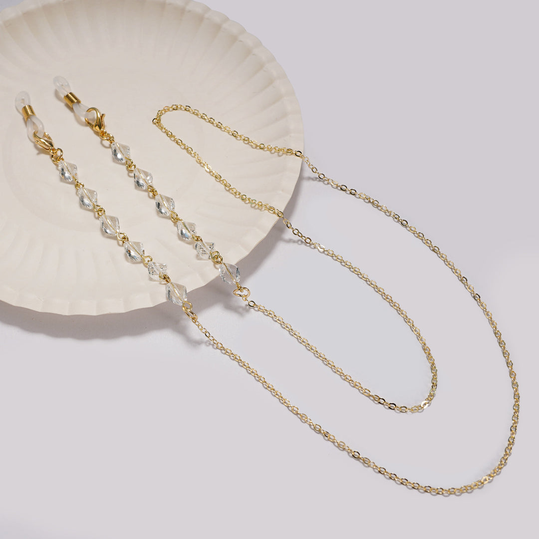 Elegant Beaded Eyewear Chain Bowlift