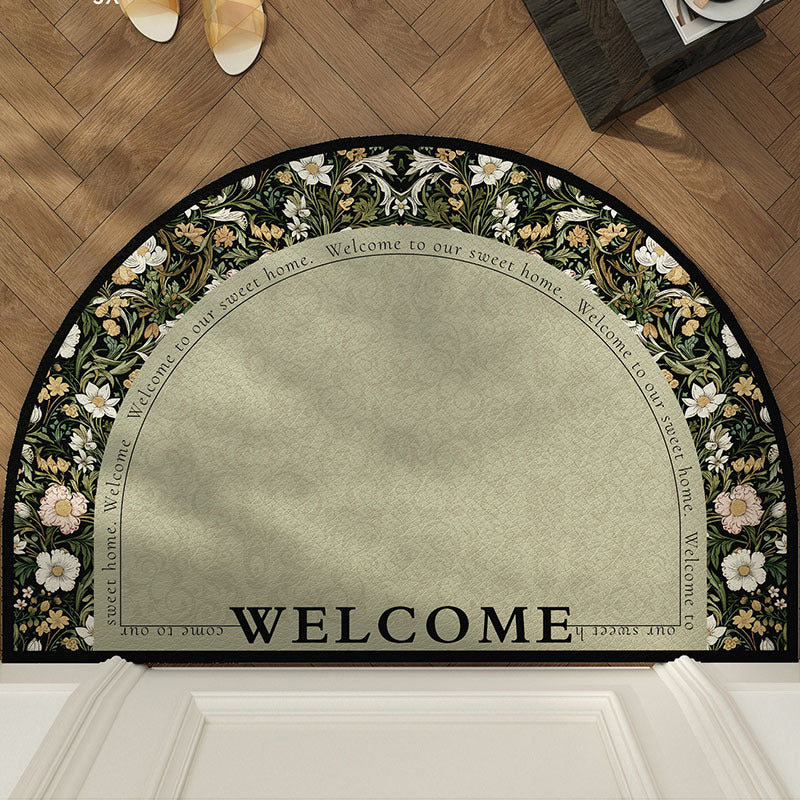 Floral Decorative Welcome Mat