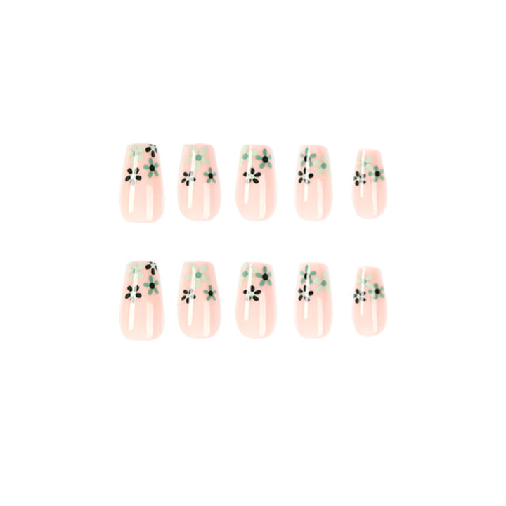 Artful Nail Extensions with Floral Design Bowlift