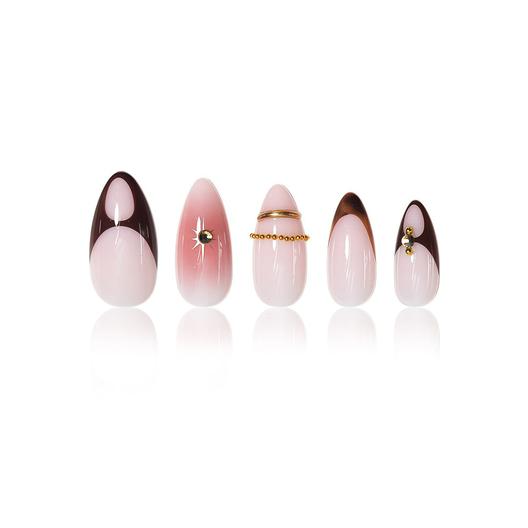 Glamorous Decorative Press-On Nail Art Bowlift