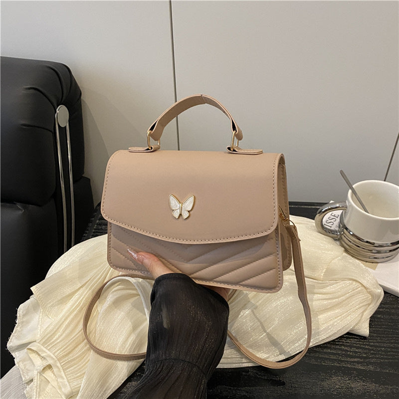 WoElegant Quilted Leather Satchel Bag Bowlift