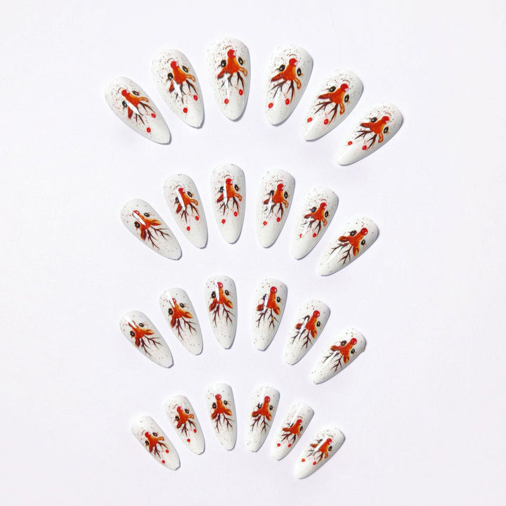Artifical nails with Festive Reindeer Motif Bowlift