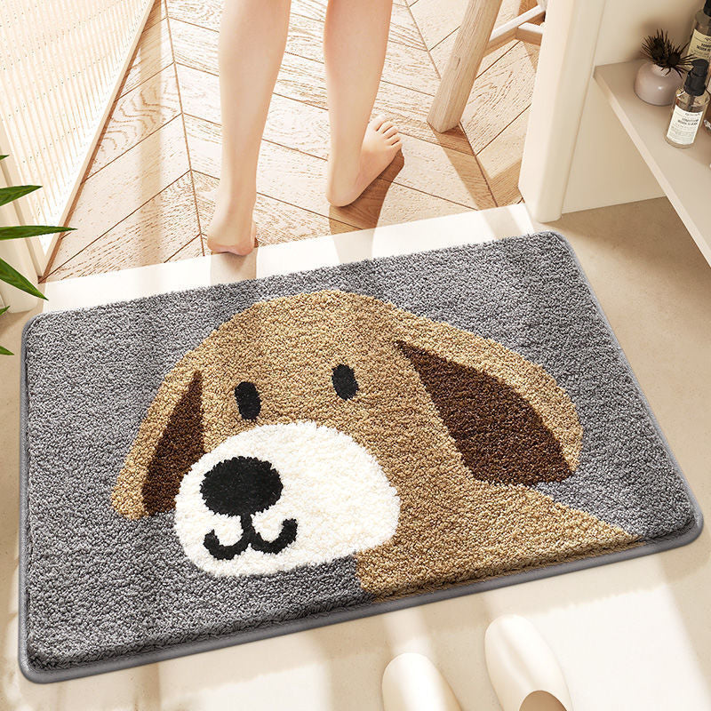 Cute Cat-Themed Plush Bath Mat