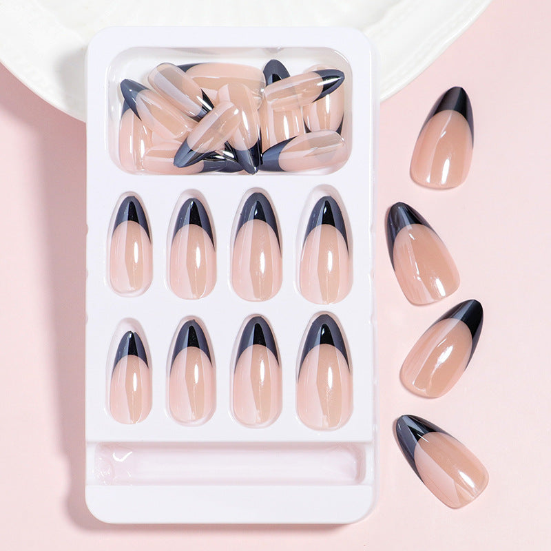 Elegant French Tip Press-On Nail Art Set Bowlift