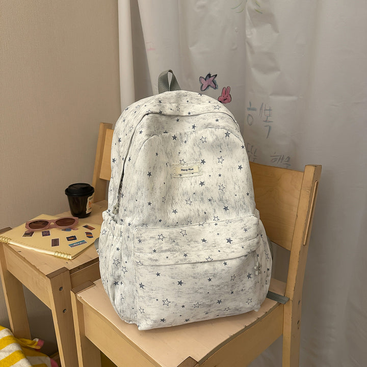 Star-Patterned Casual Backpack Bowlift