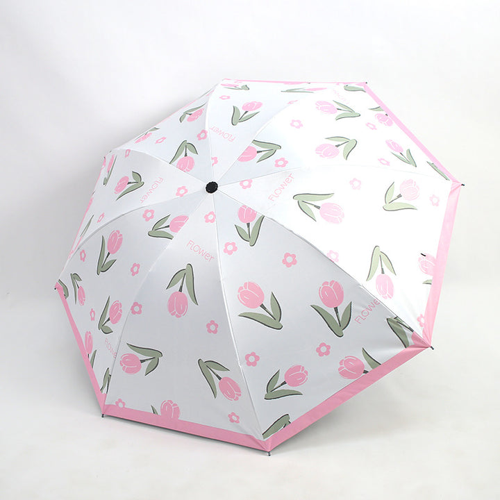 Women's umbrella with floral patterns Bowlift