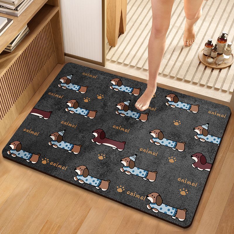 Playful Cat-Themed Bath Mat Bowlift