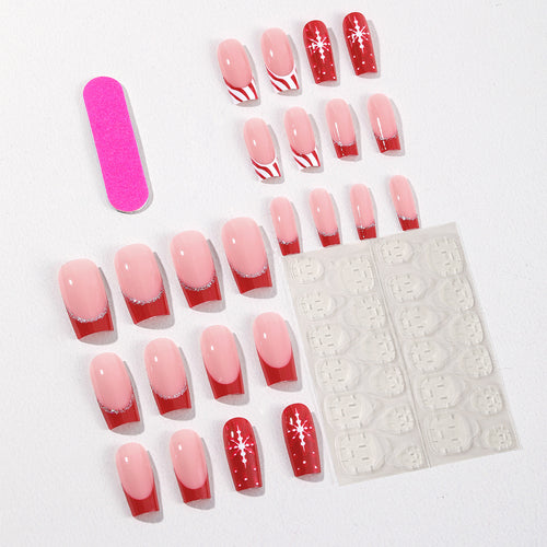 Seasonal Holiday-Themed Acrylic Nail Art Extensions Bowlift