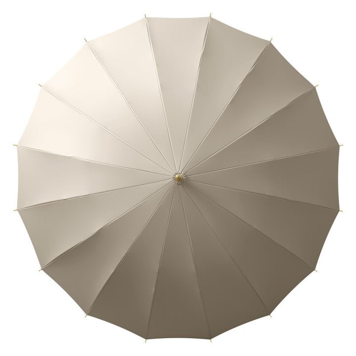 Ladies elegant umbrella with handle made of natural materials Bowlift