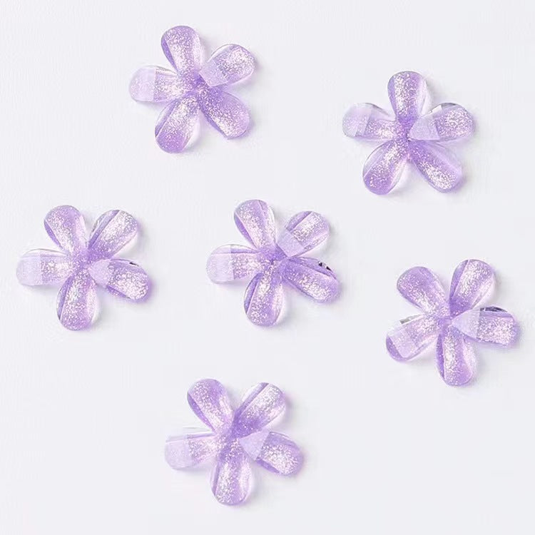 Delicate acrylic flower appliqués Bowlift