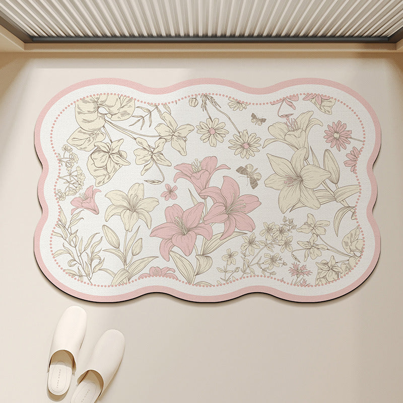 Floral Shaped Decorative Area Mat