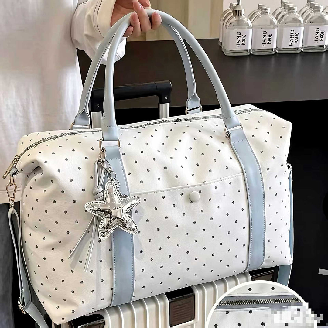 Stylish Polka Dot Travel Duffel Bag Bowlift