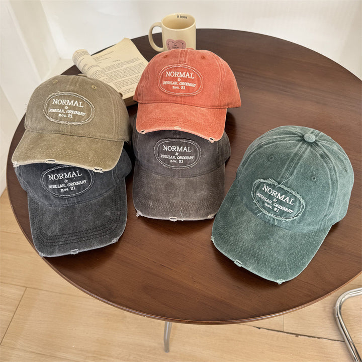 Men's Casual Distressed Cotton Baseball Cap Bowlift