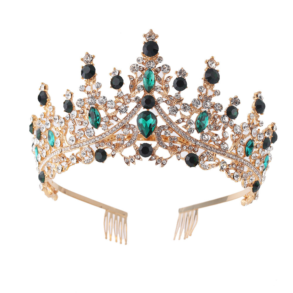 Ladies Rhinestone Tiara with Sparkling Gemstones Bowlift