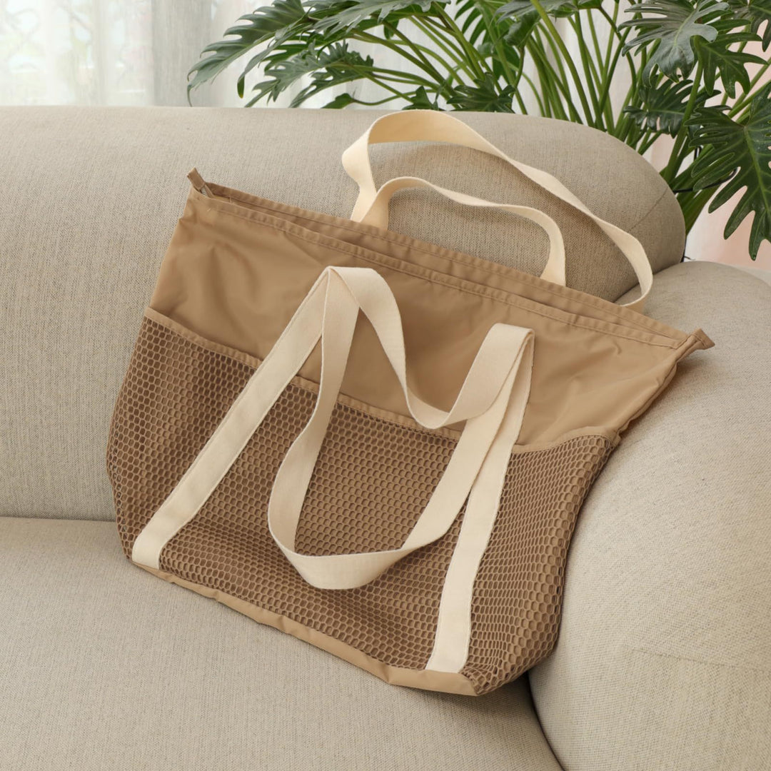 Multifunctional shopping bag with mesh fabric Bowlift
