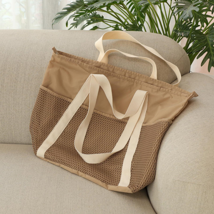 Multifunctional shopping bag with mesh fabric Bowlift