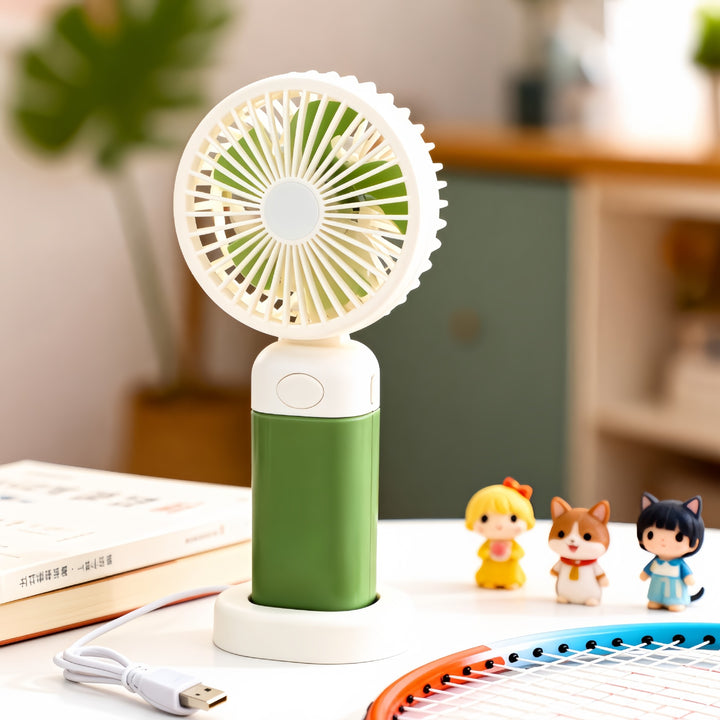 Portable hand fan with adjustable angle Bowlift