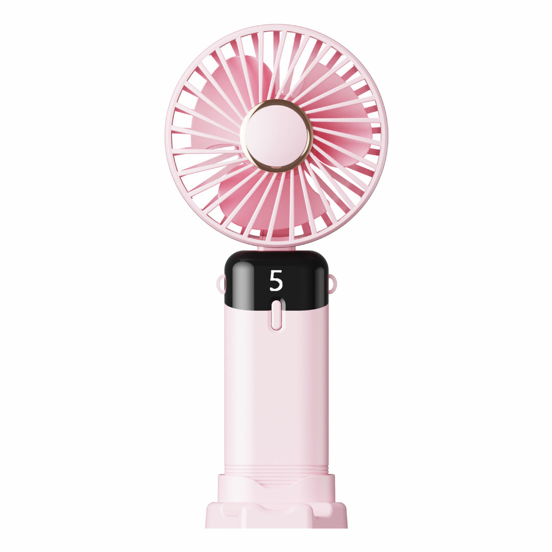 Unisex nan rechargeable portable handheld and desk fan with LED battery indicator Bowlift