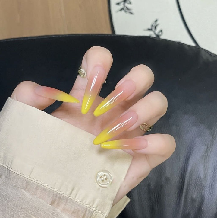 Artificial Nails in Stylish Ombre Design Bowlift