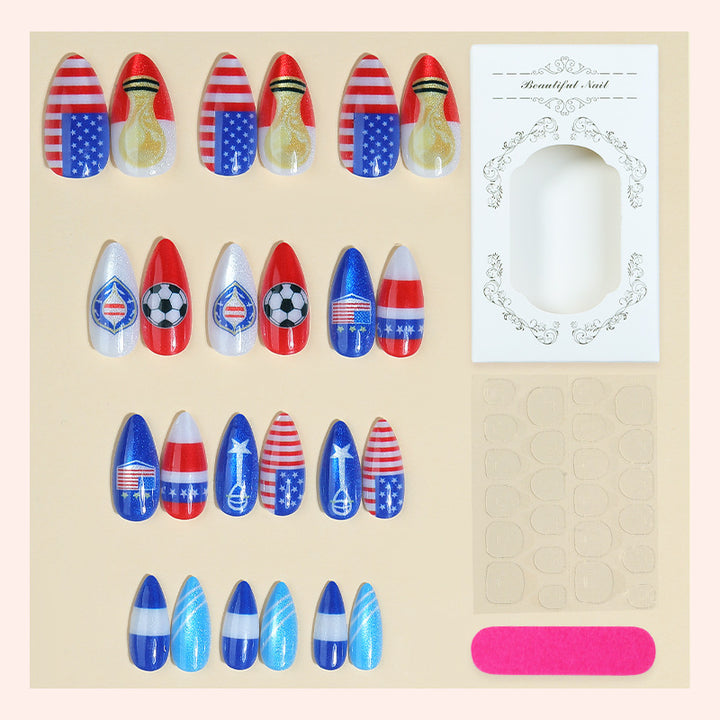 Creative nail art set with sporty and festive motifs Bowlift