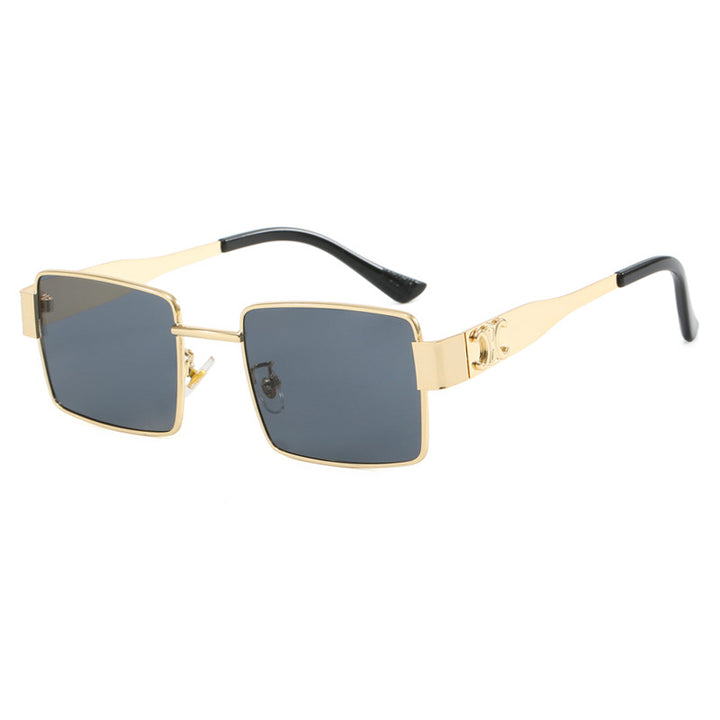 Women's fashionable rectangular sunglasses with high-quality metal frame and polarized lenses Bowlift