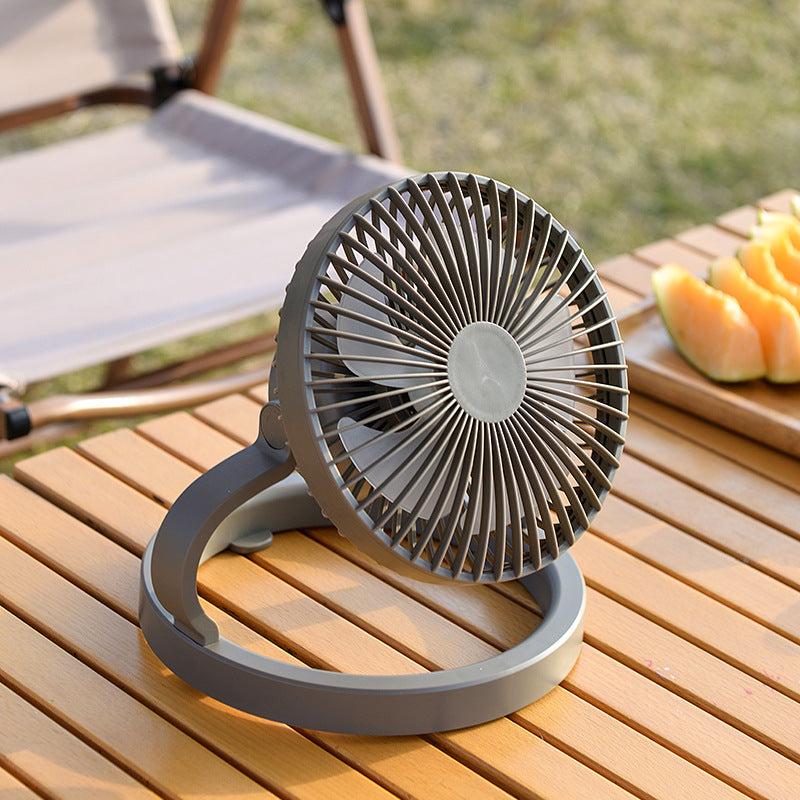 Unisex rechargeable table fan with foldable stand, adjustable angle, and silent DC motor Bowlift