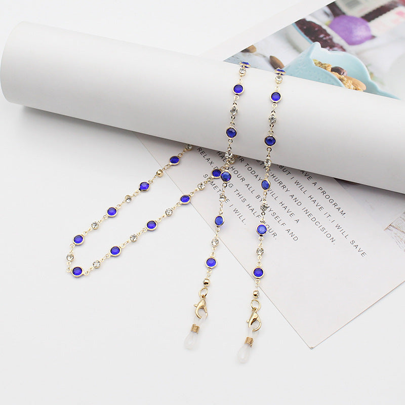Stylish Gemstone-Linked Eyewear Chain Bowlift
