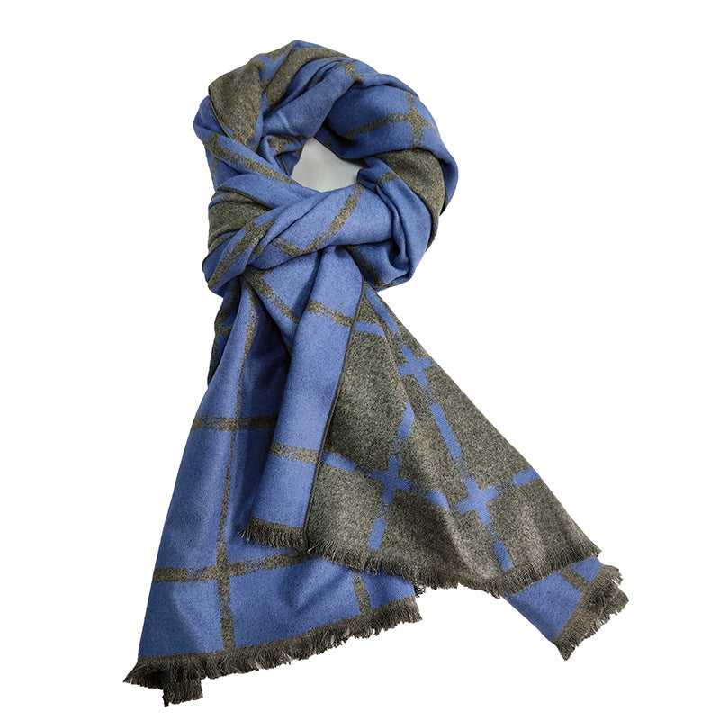 Ladies Elegant and Warm Scarf with Geometric Pattern Bowlift