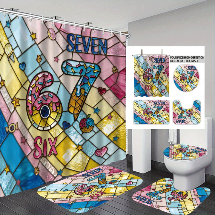 Colorful Dessert-Themed Bathroom Set Bowlift