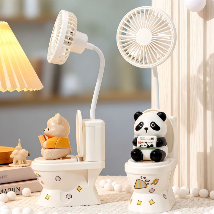 Women's Portable Mini Fan with Creative Bear Design Bowlift