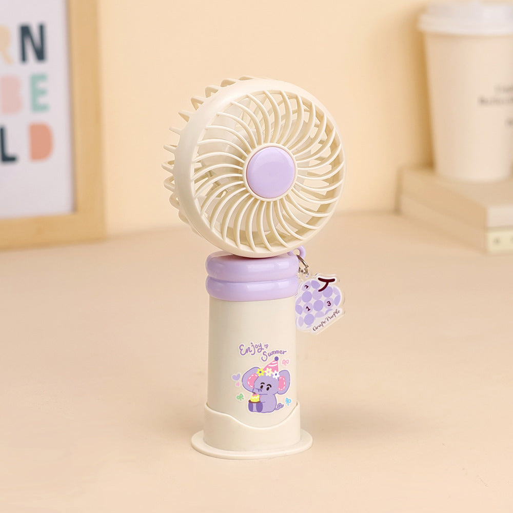 Adorable Cartoon-Themed Rechargeable Fan Bowlift