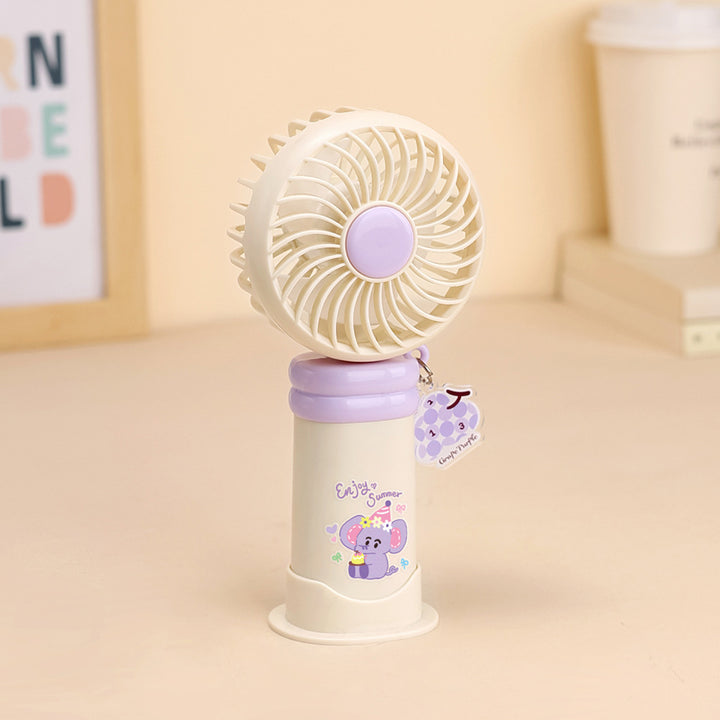 Adorable Cartoon-Themed Rechargeable Fan Bowlift