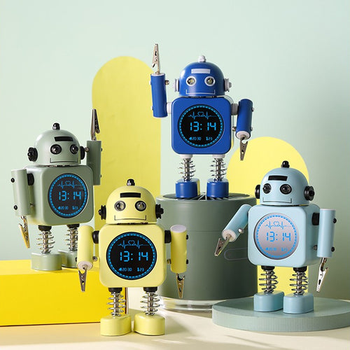 Digital Robot Alarm Clock Bowlift